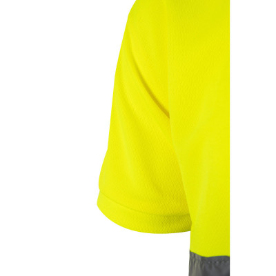 VL CUPID. Polo bicolor bird-eye (160g/m²) de manga curta, em poliéster (100)